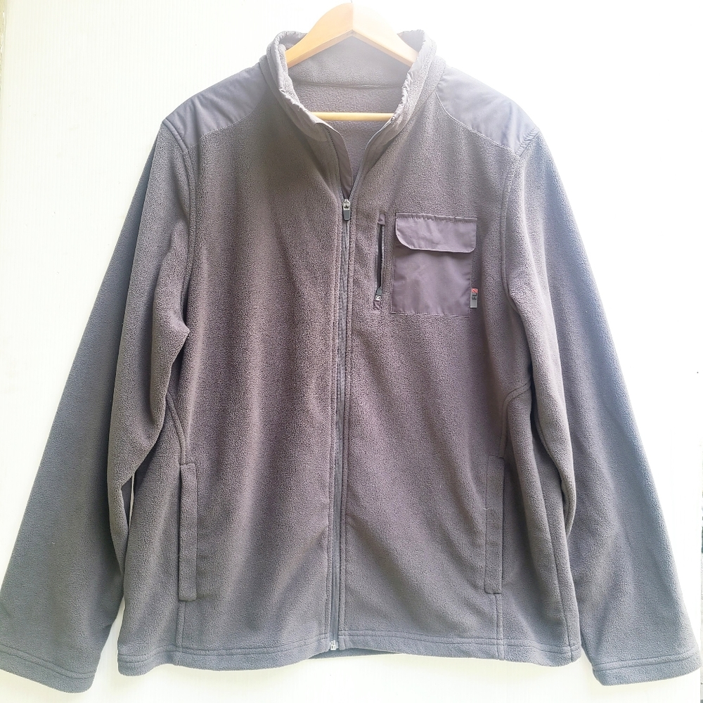 FABLETICS Mens gray fleece Zip-up jacket XL